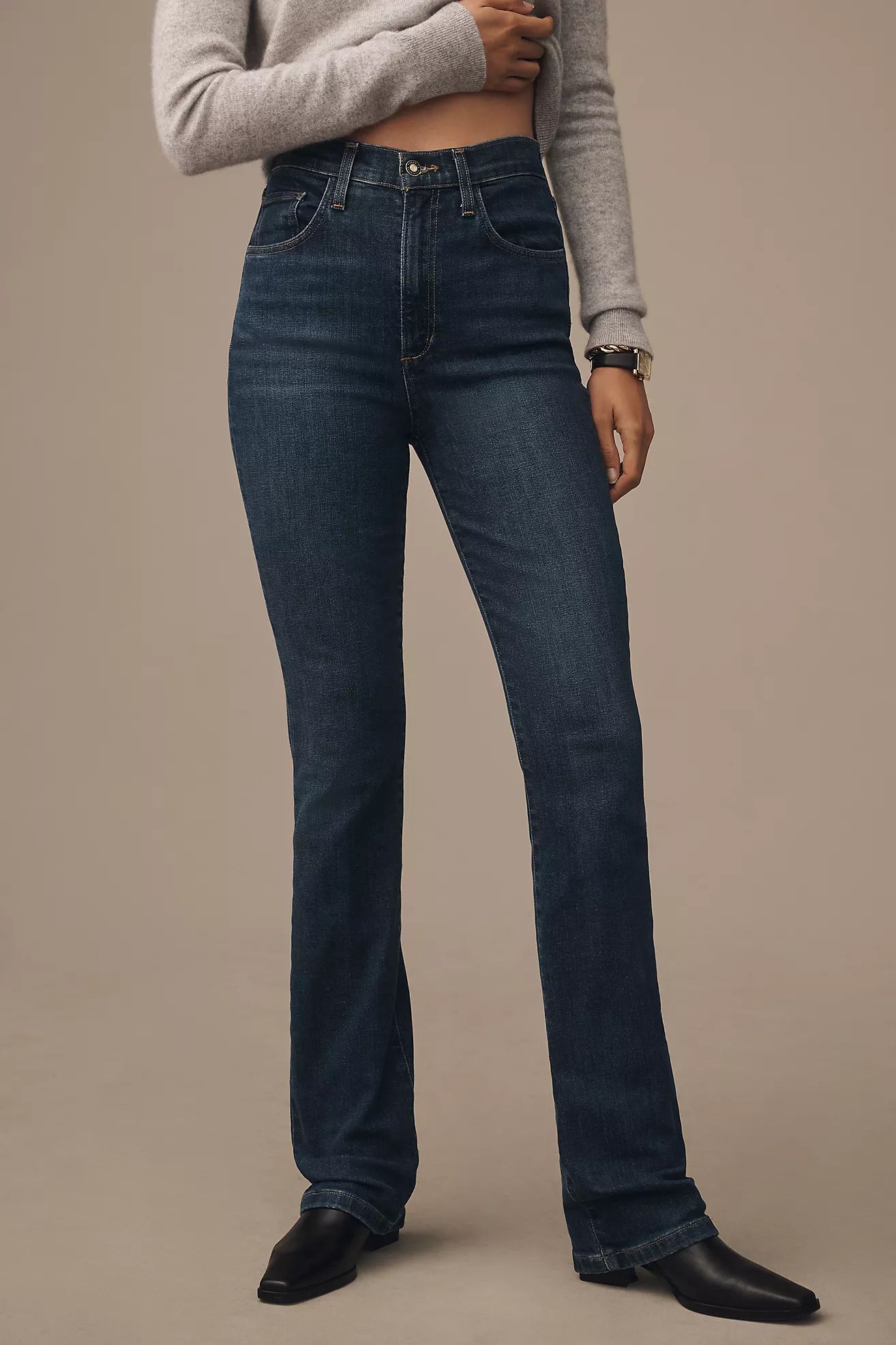 Favorite Daughter The Valentina Super High-Rise Mini Bootcut Jeans | Anthropologie (US)