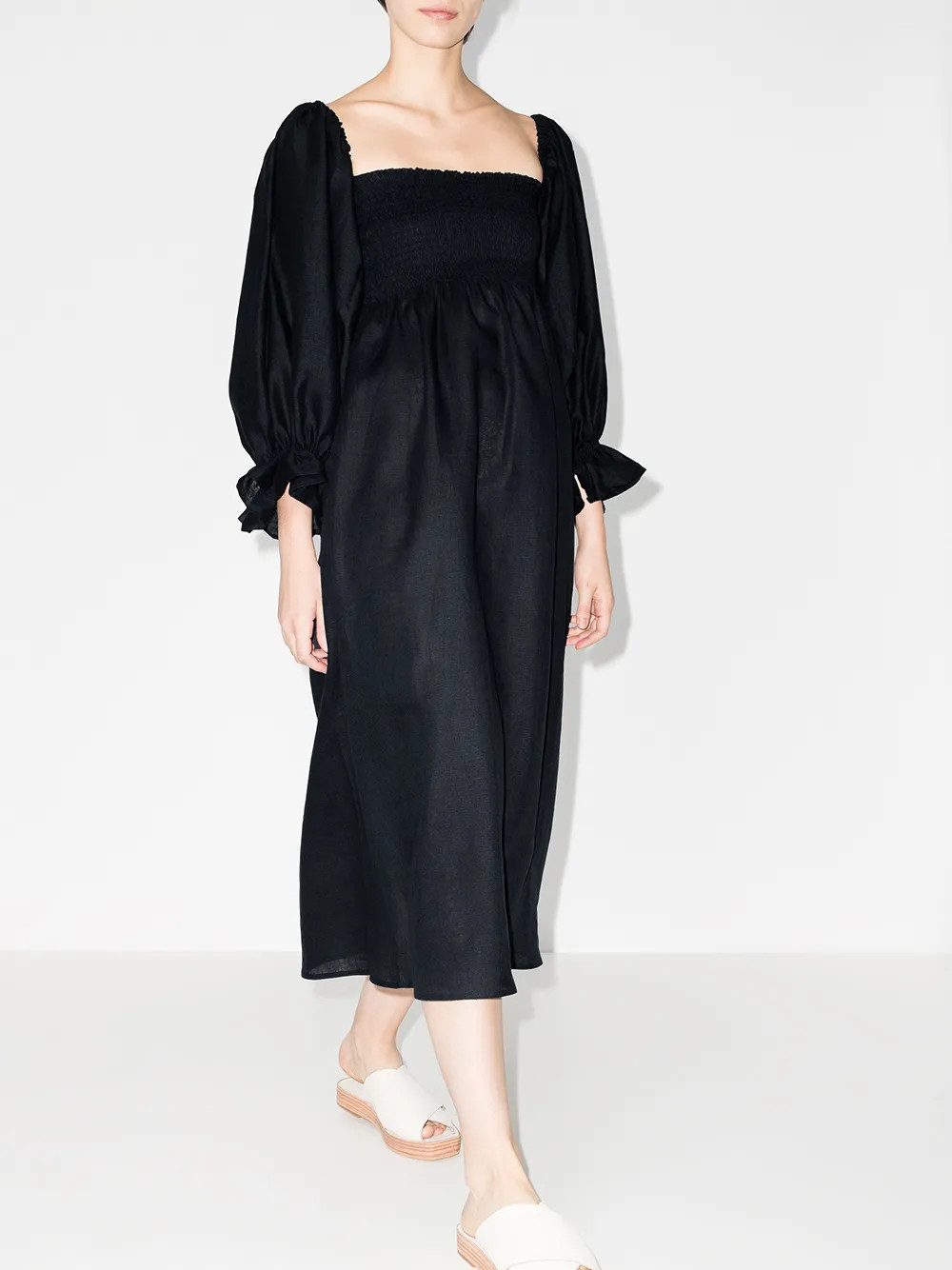 Atlanta linen midi dress | Farfetch (US)