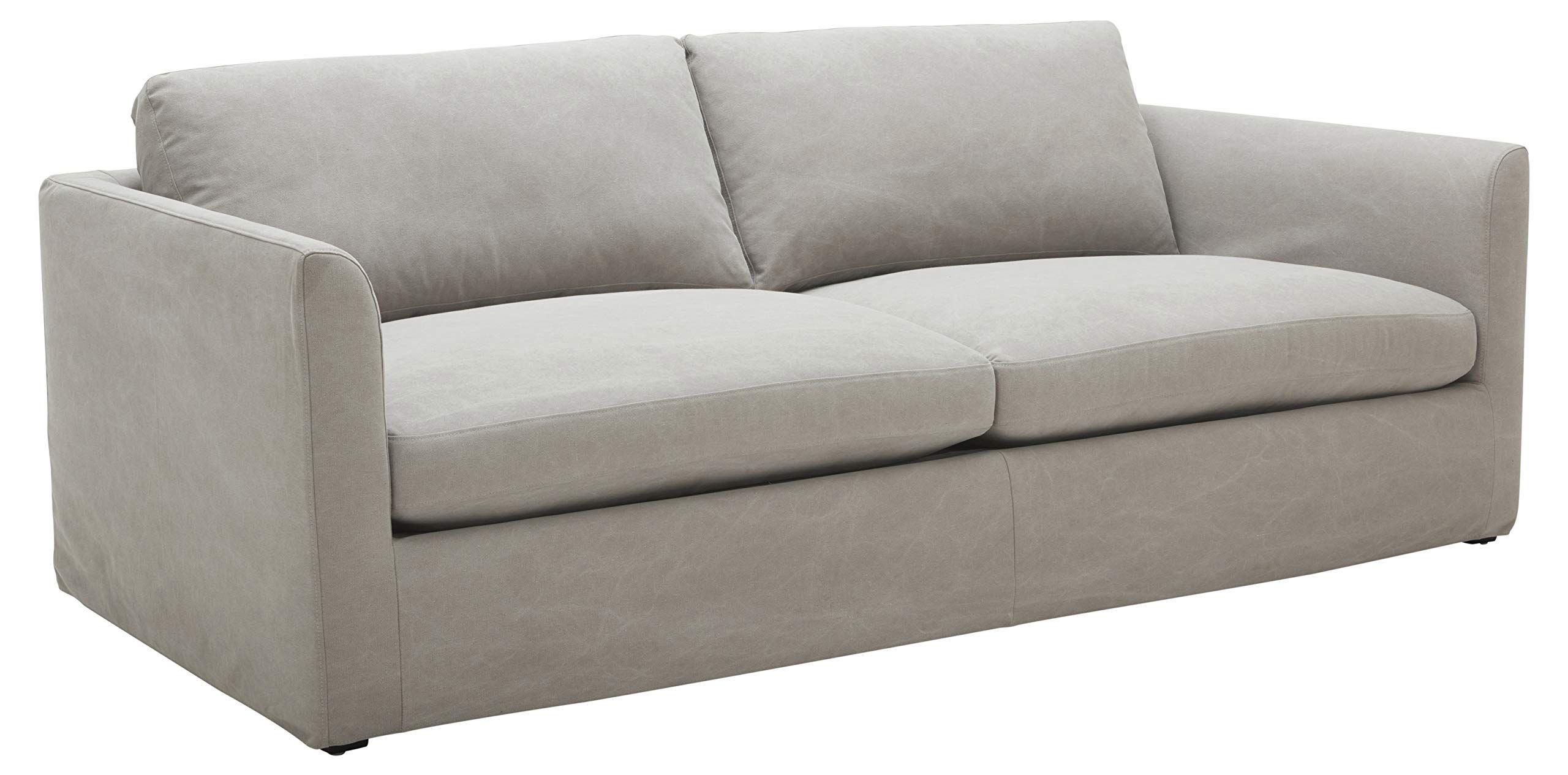 Amazon.com: Amazon Brand – Stone & Beam Faraday Down-Filled Casual Slipcovered Sofa, 89"W, Ligh... | Amazon (US)