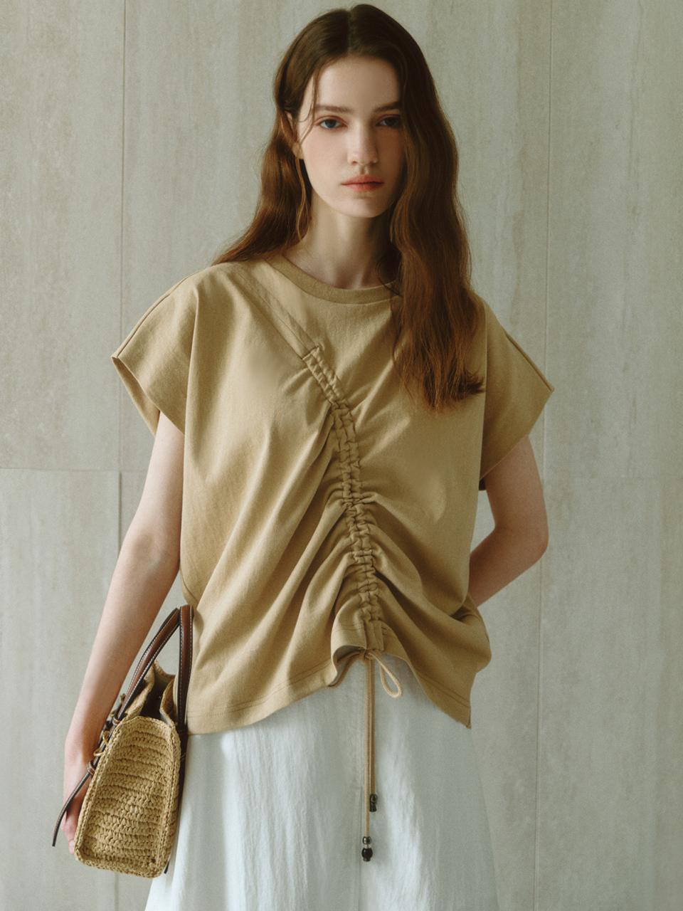 French-Sleeve Drawstring T-Shirt | W Concept (US)