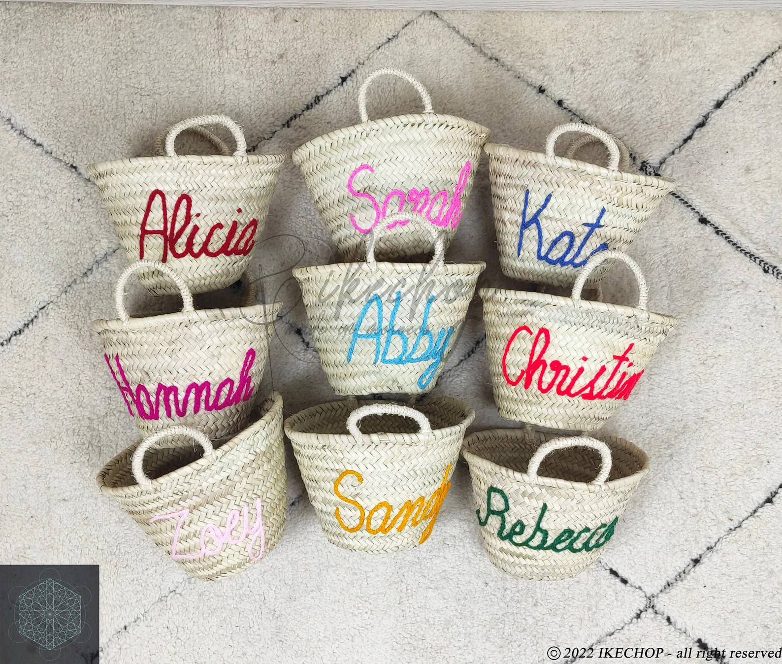 50% Off PERSONALIZED BASKET,bridal shower bags,customized straw bags,custom beach bag,straw tote,... | Etsy (Global)
