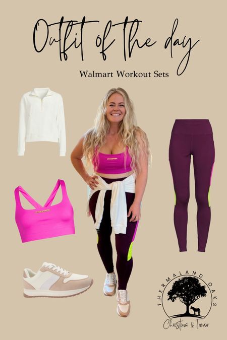 Workout fashion from Walmart. Loving the pop of pink with the neutral plum leggings with pockets 

 All from @walmartfashion #walmartfashion
#LTKHoliday#LTKstyletip#LTKSeasonal

#LTKfit #LTKcurves #LTKSeasonal