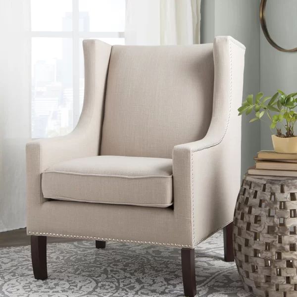 Chagnon 30.5" Wide Polyester Wingback Chair | Wayfair Professional