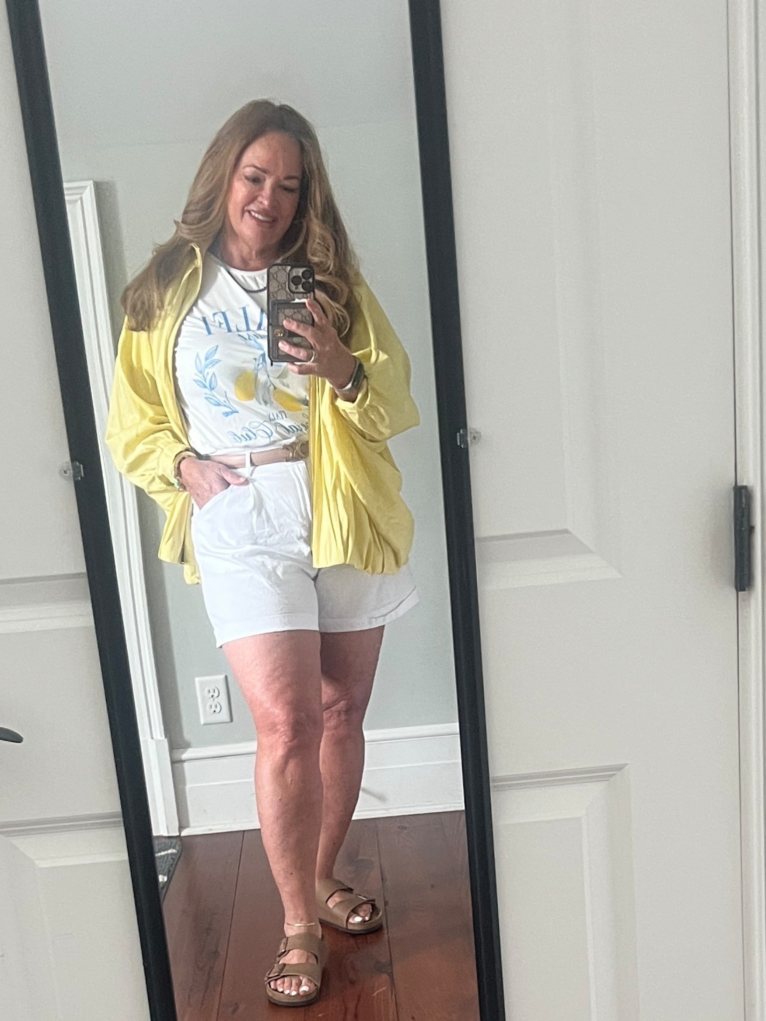 🍋 lemon summer vibes. Graphic tee, yellow silky bomber jacket and linen shorts.

#LTKActive #LTKTravel #LTKgrwm