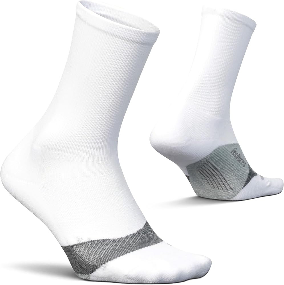 Feetures Elite Light Cushion Mini Crew Sock - Sport Sock with Targeted Compression - (1 Pair) | Amazon (US)