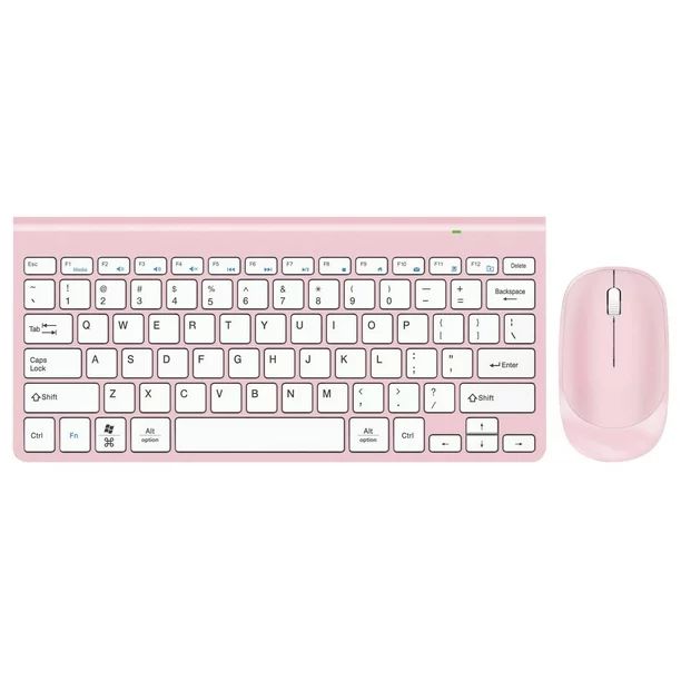 Cylo Wireless Touch Keyboard and Mouse Set Pink | Walmart (US)