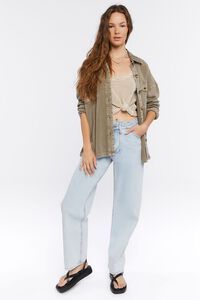 Drop-Sleeve Button-Up Shacket | Forever 21 (US)