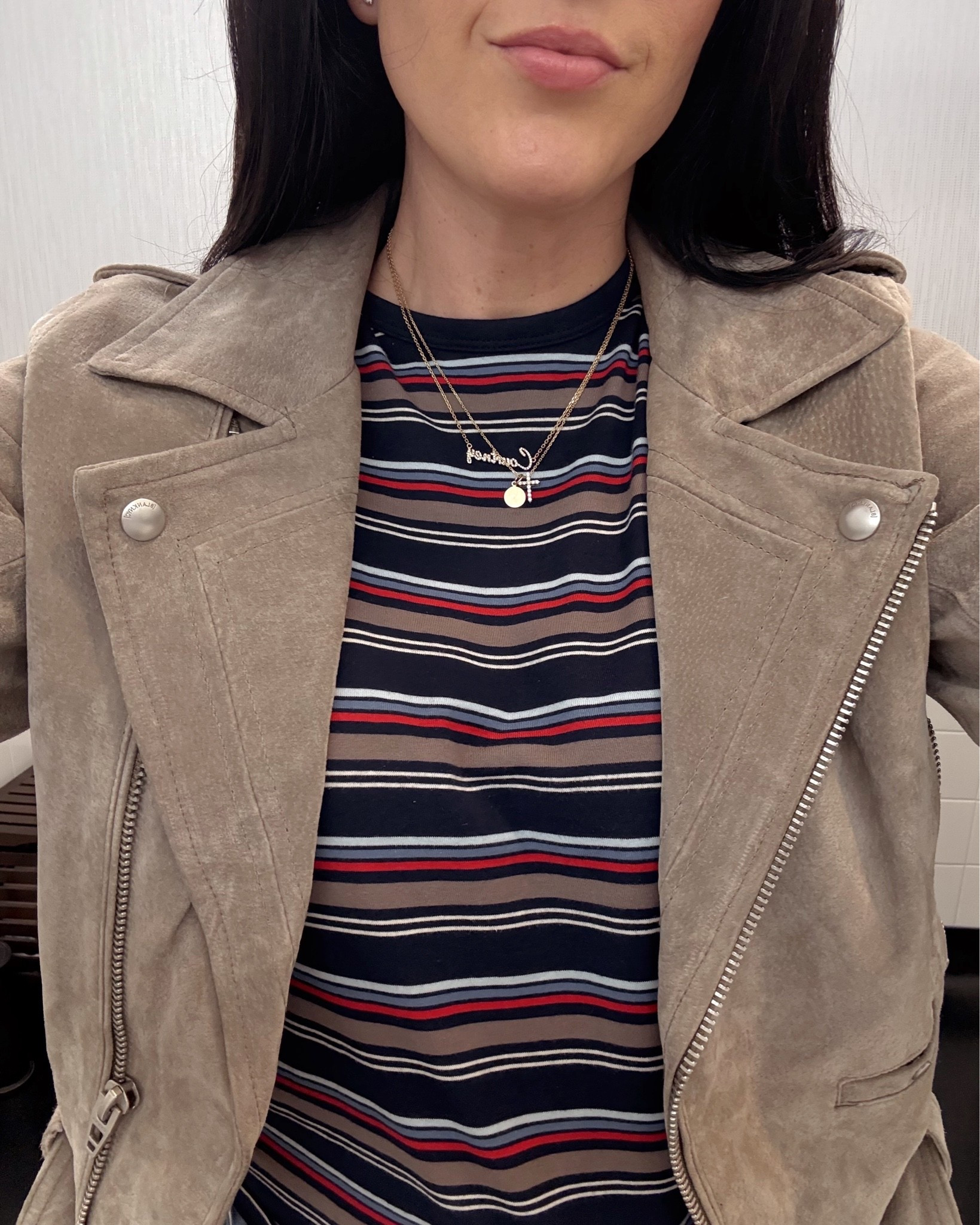 Suede for Spring 🤎

#SuedeForSpring #SpringStyle #SpringLayers #SuedeJacket #MotoJacket #TaupeStyle #StripedTee #EverydayOutfit #CasualChic #OfficeStyle #WeekendStyle #TransitionalStyle #CapsuleWardrobe #TimelessStyle #NeutralStyle #GapStyle #BlankNYC #OOTD #StyleInspo #WearItWell

#LTKMothersDay #LTKootd #LTKSeasonal
