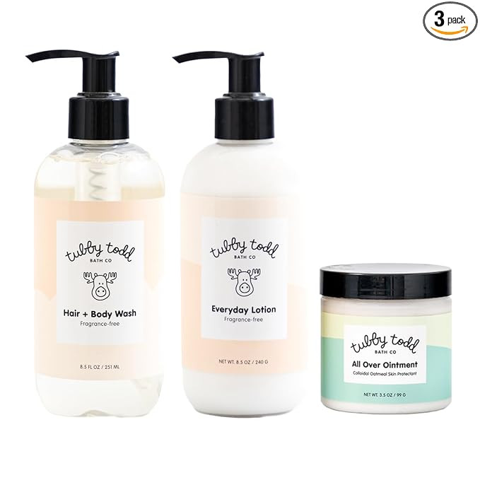 TUBBY TODD 3-Step Baby Bath & Skincare Routine - The Regulars Bundle - 8.5oz Baby Shampoo and Bod... | Amazon (US)