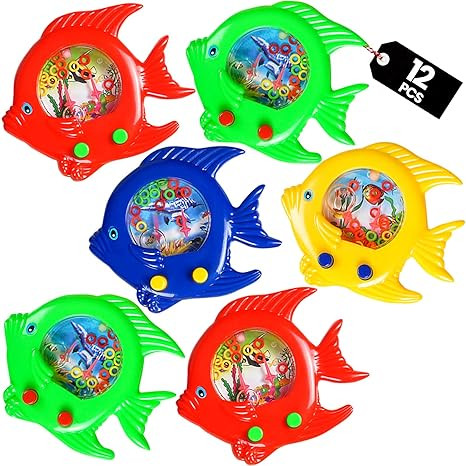 Fish Water Ring Toss Toy - (Pack of 12) Water Ring Game Handheld Fun Aqua Arcade Retro Game Pocke... | Amazon (US)