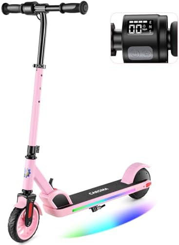 Caroma Electric Scooter for Kids Ages 6-14, 180W/150W Motor & 10 Mph, 85 Mins Ride Time, Adjustab... | Amazon (US)