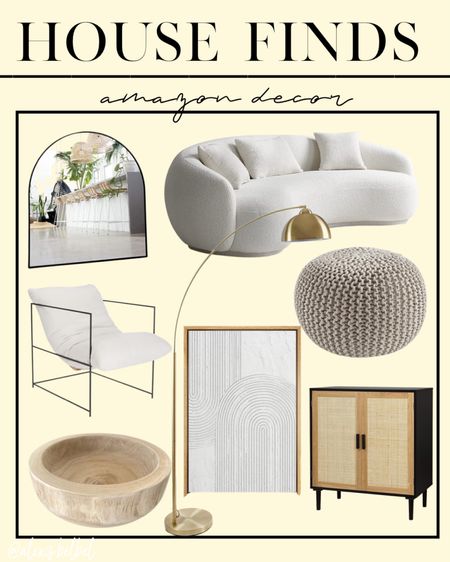 Amazon home decor finds: couch, artwork, modern chairs, mirror  

#LTKunder100 #LTKunder50 #LTKhome