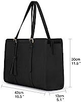 ECOSUSI Laptop Tote Bag for Women Fits Up to 15.6 Inch PU Leather Briefcase Office Handbags Large... | Amazon (US)