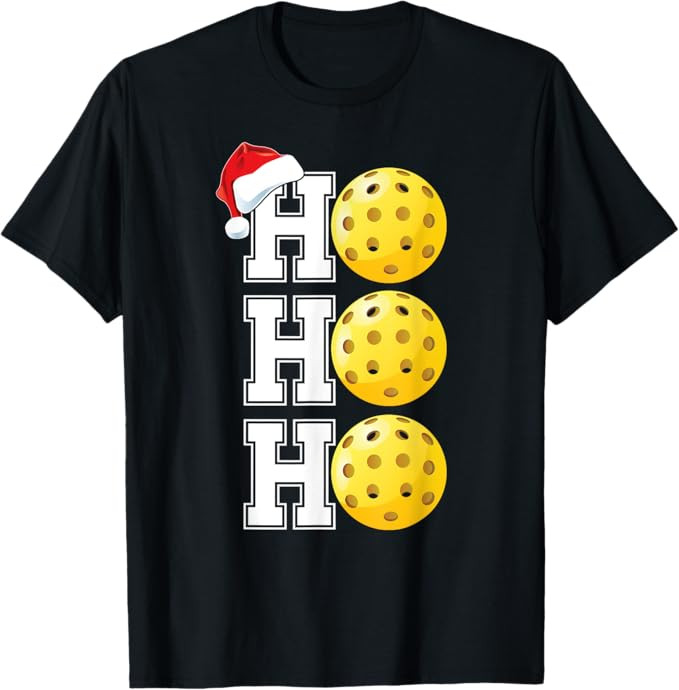 Ho Ho Ho Christmas Pickleball Player Sports Fan Mens Womens T-Shirt | Amazon (US)