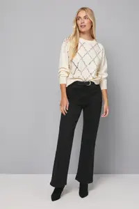 Jumpers & Cardigans | Petite Sequin Diamond Jumper | Wallis | Debenhams UK