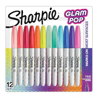 Sharpie® Glam Pop 12 Color Fine Tip Permanent Markers | Michaels Stores
