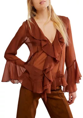Free People Women's Bali Tulula Chiffon Top | Belk