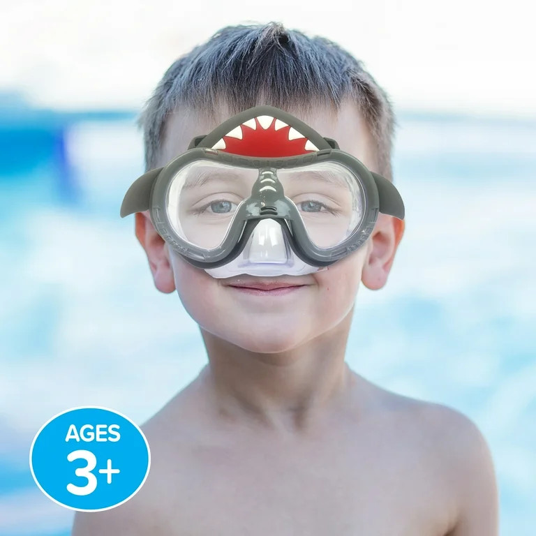 Dolfino Shark Swim Goggle Mask, Unisex | Walmart (US)