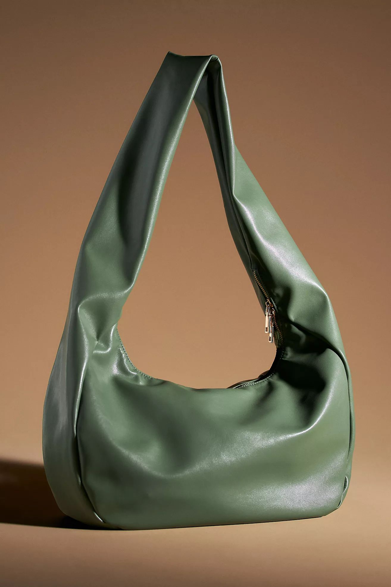 Timmie Faux-Leather Slouchy Shoulder Bag | Anthropologie (US)