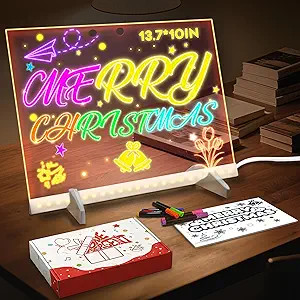Doodle Glow Board -13.7'' X 10" LED Drawing Board for Room/Store/Festival/Christmas Gifts,etc. wi... | Amazon (US)