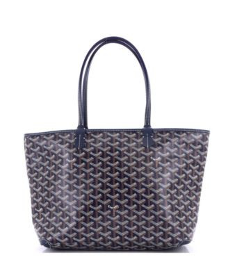 Pre-Owned Goyard Pm Artois Tote Coated Canvas - Blue | Macy's