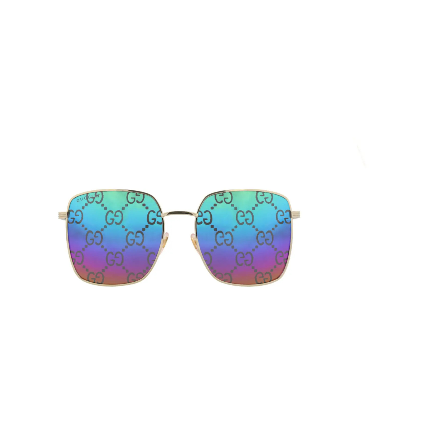 Gucci Square-Frame Metal Sunglasses | Overstock