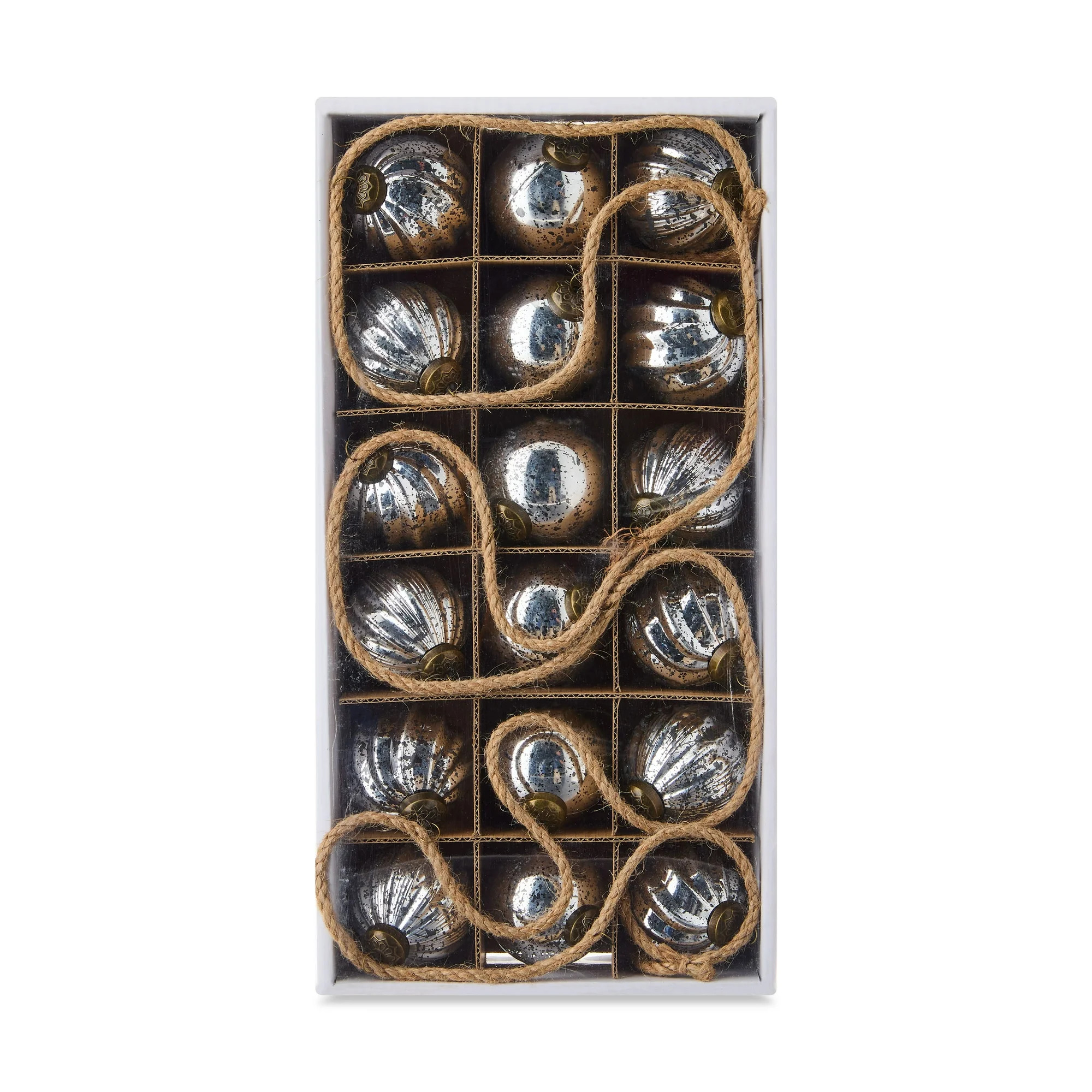 Silver Shatterproof Ornament Christmas Garland, 72 in, by My Texas House | Walmart (US)