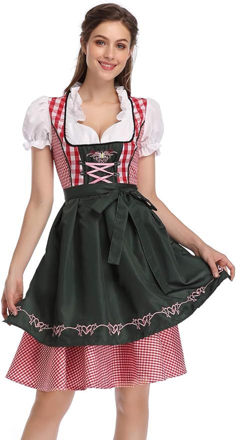 GloryStar Oktoberfest Dress Women's German Dirndl Dress Costumes for Bavarian Oktoberfest Carniva... | Amazon (US)