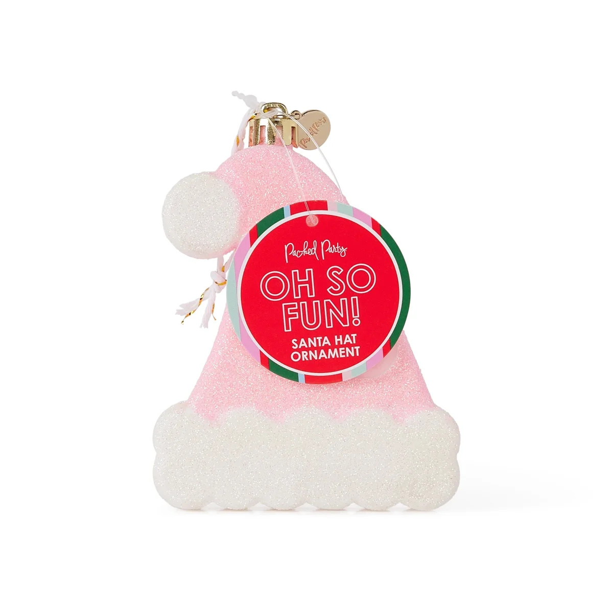 Packed Party Pink Glitter Santa Hat Christmas Ornament | Walmart (US)
