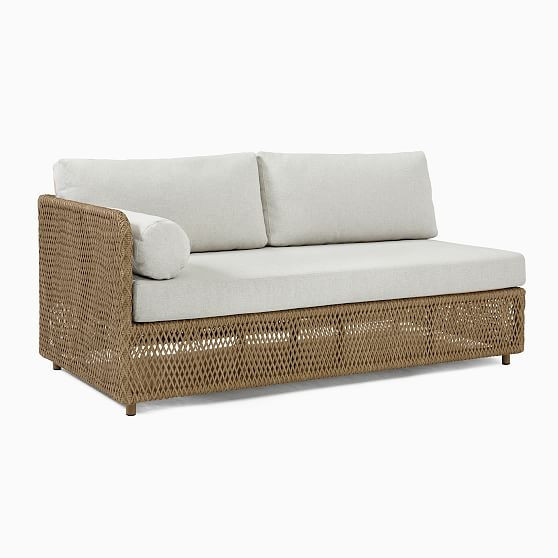Coastal Outdoor Left Arm Sofa, Natural | West Elm (US)