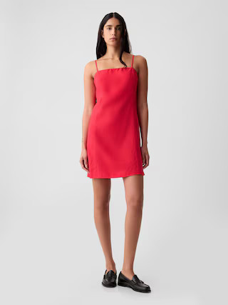Linen-Blend Mini Dress | Gap (US)