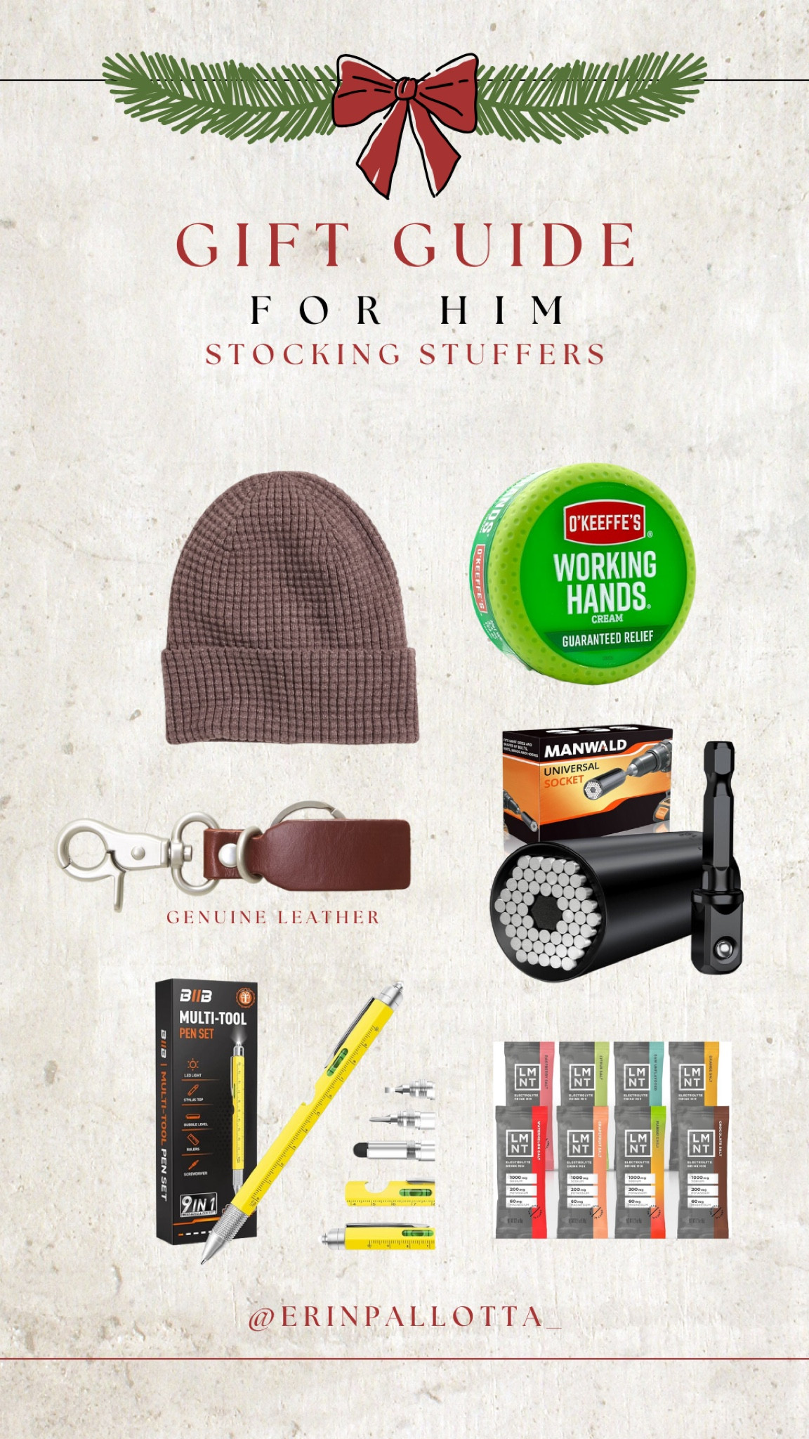 Stocking stuffers for the men in your life! My husband keeps OKeefes Working Hands in his truck and the LMNT hydration packet sampler is great for runners.

#LTKHoliday #LTKGiftGuide #LTKCyberWeek