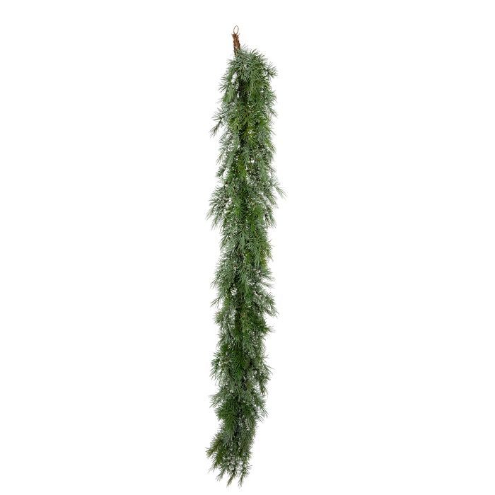 Vickerman 75" Green Woolsey Pine Artificial Christmas Garland, Unlit | Target