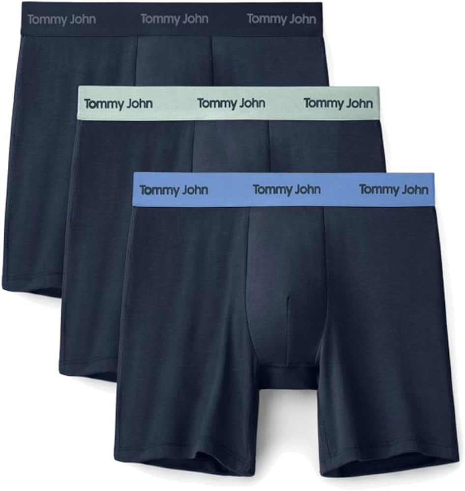 Tommy John Men's Luxe Modal 6" Boxer Brief Underwear 3-Pack | Amazon (US)