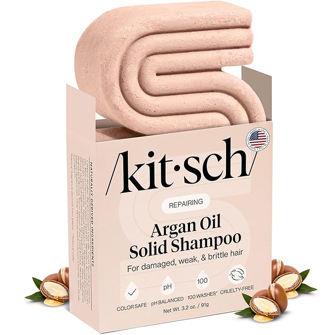 Kitsch Argan Oil Shampoo Bar – Repairing Hair Shampoo for Men & Women – Strengthening, Nouris... | Amazon (US)