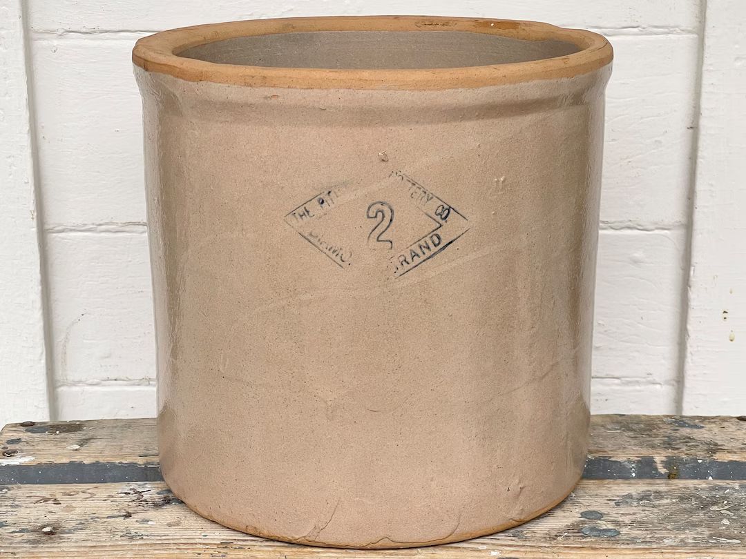 vintage crock ~ 2 gallon crock ~ Pittsburg Pottery Co in Kansas ~ stoneware crocks ~ pickling crocks | Etsy (US)