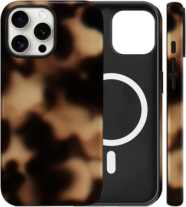 Magnetic for iPhone 16 Pro Cute Tortoise Shell Phone Case Black Amber | Amazon (CA)