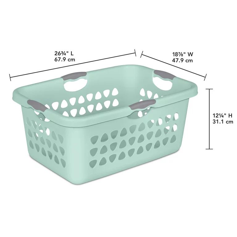 Sterilite 2 Bushel Ultra™ Laundry Basket Plastic, Classic Mint | Walmart (US)