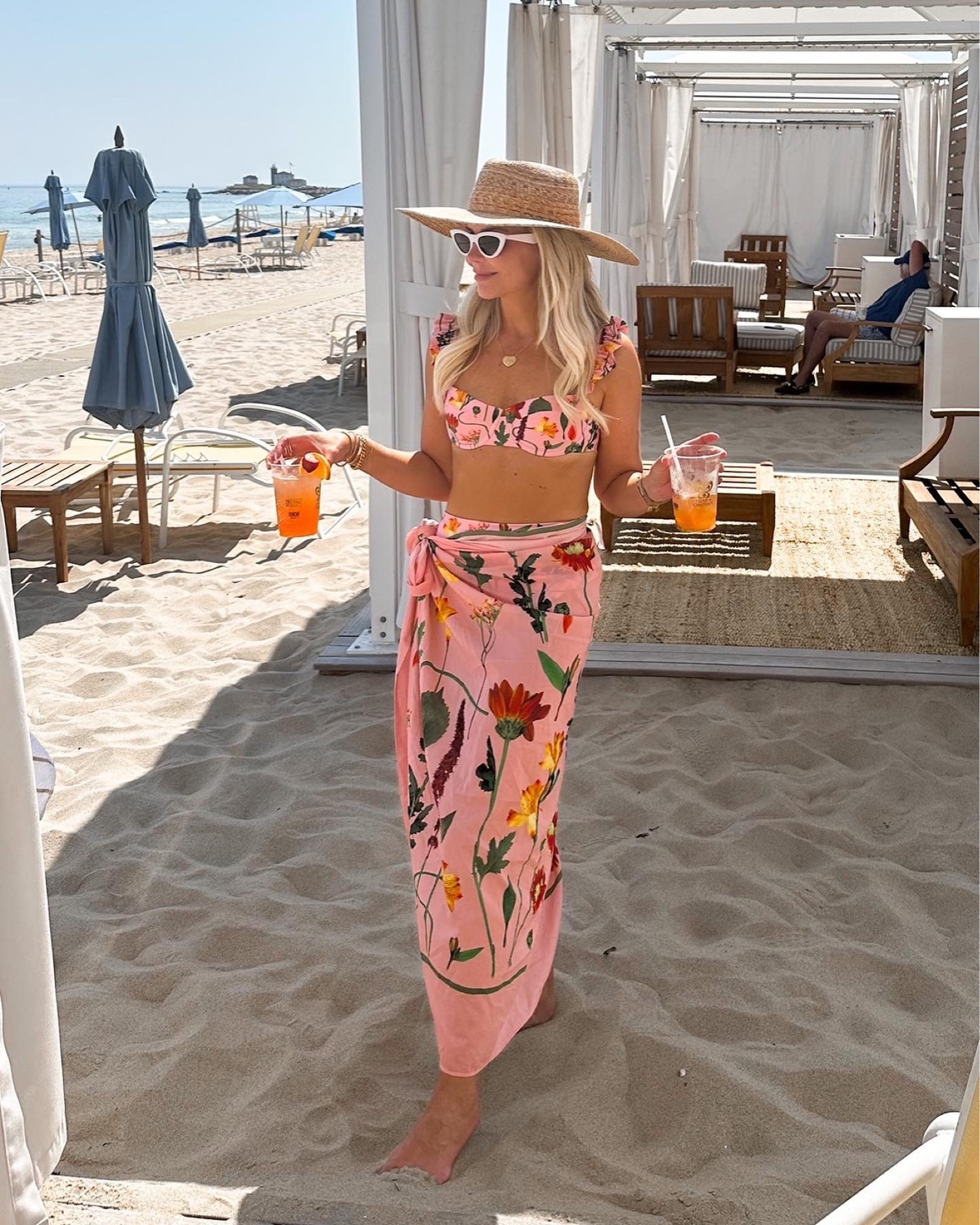 Pink set and sarong @saks #sakspartner 