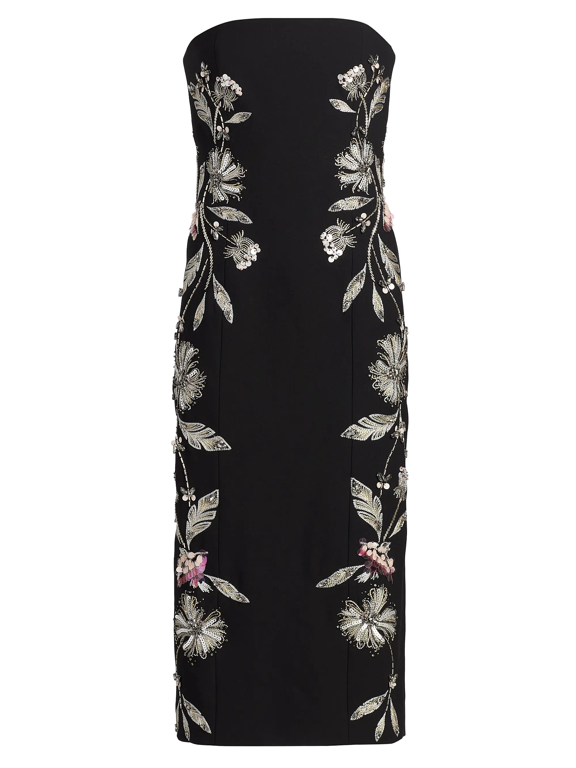 Cinq à Sept Floral Embellished Strapless Midi-Dress | Saks Fifth Avenue | Saks Fifth Avenue