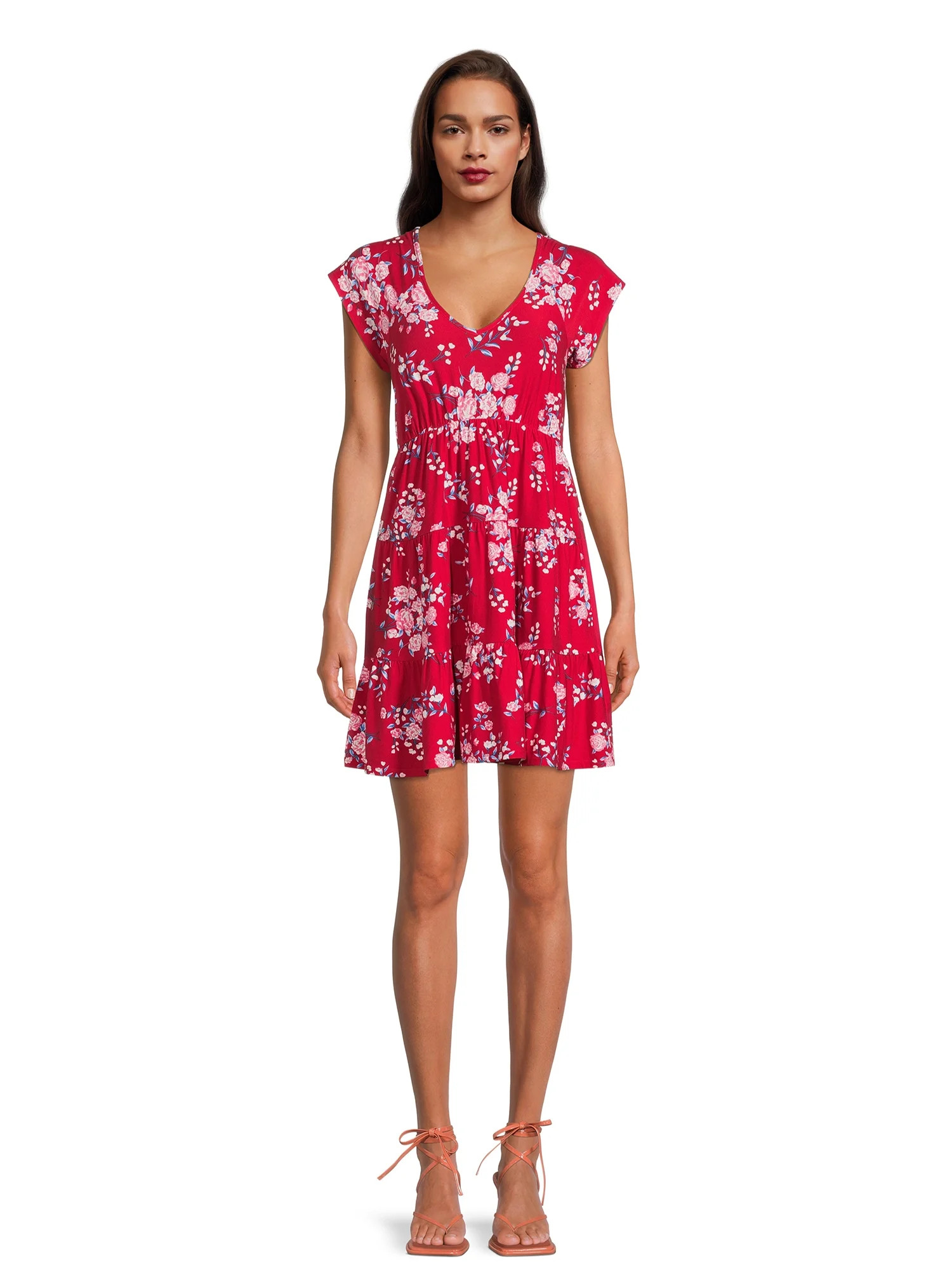 No Boundaries Juniors Peasant Babydoll Dress, Sizes XS-3XL | Walmart (US)