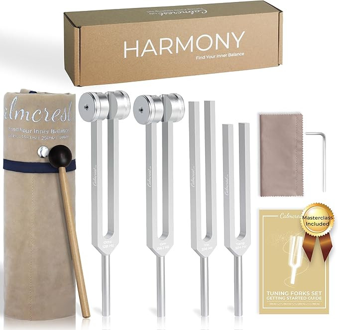 Tuning Forks for Healing Set (128Hz, 136.1Hz, 256Hz, 384Hz) - Weighted & Unweighted Tuning Forks ... | Amazon (US)