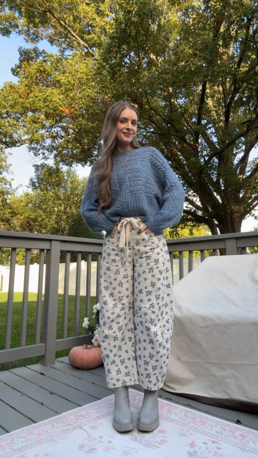 10/23/25 ootd!

Sweater: Abercrombie (thrifted)
Jeans: Walker Rose Boutique
Boots: Sam Edelman


Chunky oversized cable knit crew sweater for fall winter cropped crop fit medium shade blue floral print barrel leg jeans tie waist drawstring cinched waist cropped length fit ditsy floral pattern pants for fall utility combat Chelsea ankle boots booties for fall on sale affordable everyday basic for colder months gray grey boots Ohio Midwest fall outfit inspo tall girl friendly outfit denim jeans what I wore to wore today graphic designer wardrobe style steal

#LTKStyleTip #LTKShoeCrush #LTKTall