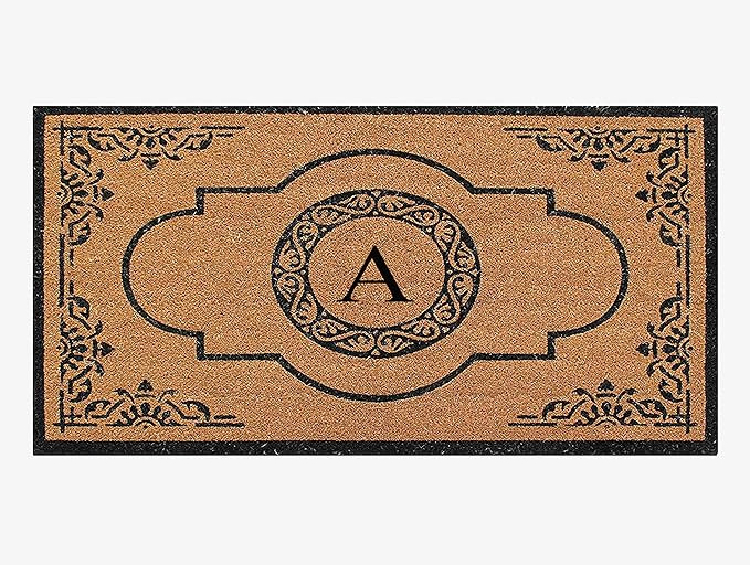 A1HC Natural Coir Monogrammed Door Mat for Front Door, 36x72, Anti-Shed Treated Durable Doormat f... | Amazon (US)