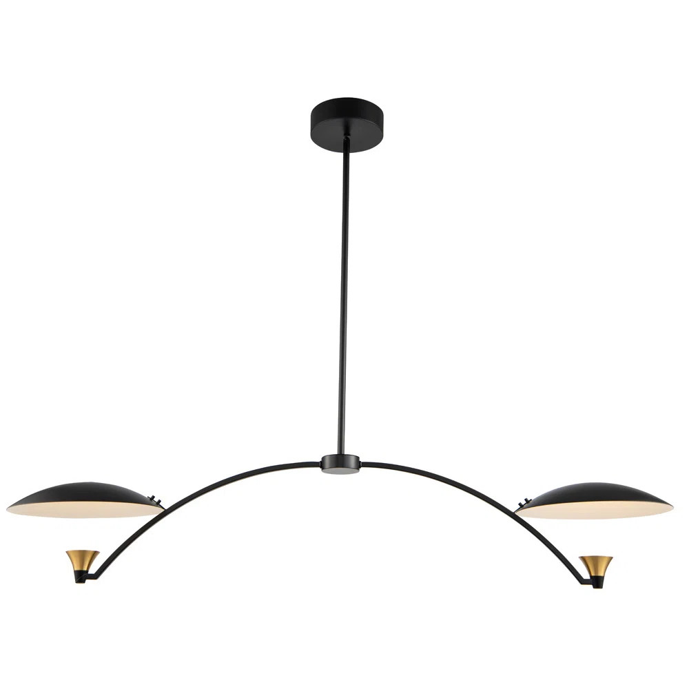 Redding 2 - Light Matte Black LED Kitchen Island Pendant | Wayfair North America