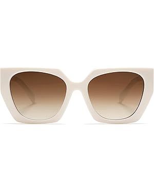 SOJOS Retro Square Cateye Polarized Sunglasses Womens Trendy Oversized Designer Shades SJ2205 | Amazon (US)