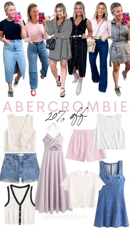 20% off at Abercrombie!

Midi skirt, denim skirt, wrap dress, spring dress, denim dress, jeans, bodysuit, tank top, midi dress, shorts, lace top 

#LTKSeasonal #LTKstyletip #LTKsalealert