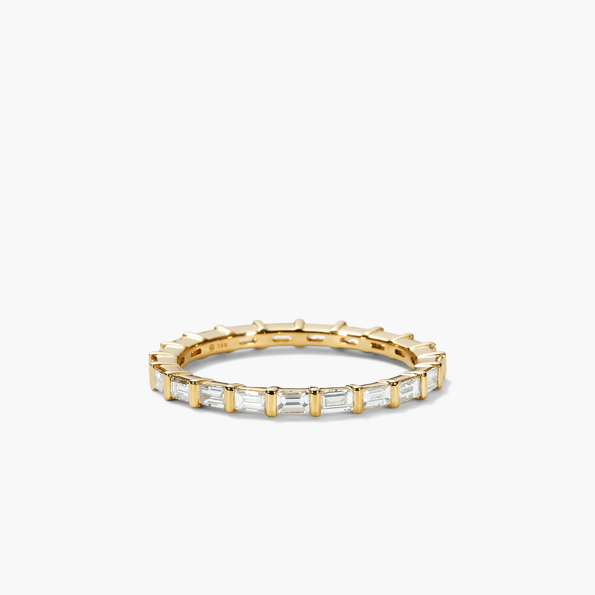 14k Gold Baguette Diamond Eternity Band Ring - Jewelry | Mejuri | Mejuri Fine Crew