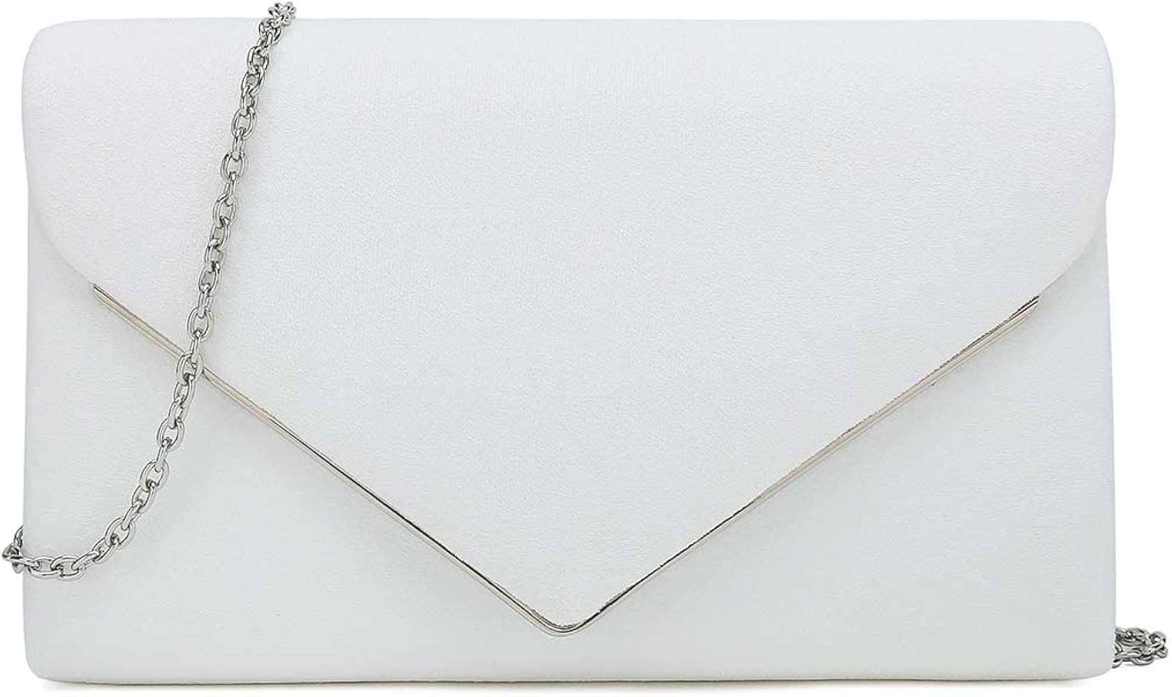 Faux Suede Clutch Bag Elegant Metal Binding Evening Purse for Wedding/Prom/Black-Tie Events | Amazon (US)