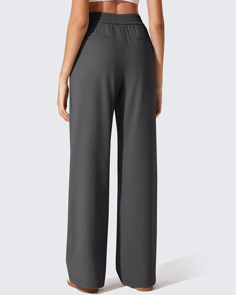 G4Free ShiftReady Women's Wide Leg Yoga Dress Pants High Waist with Pockets | Amazon (US)